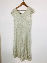Load image into Gallery viewer, Stills Women&#39;s Silk Polka Dot Sheath Dress | EU40 UK12 | White
