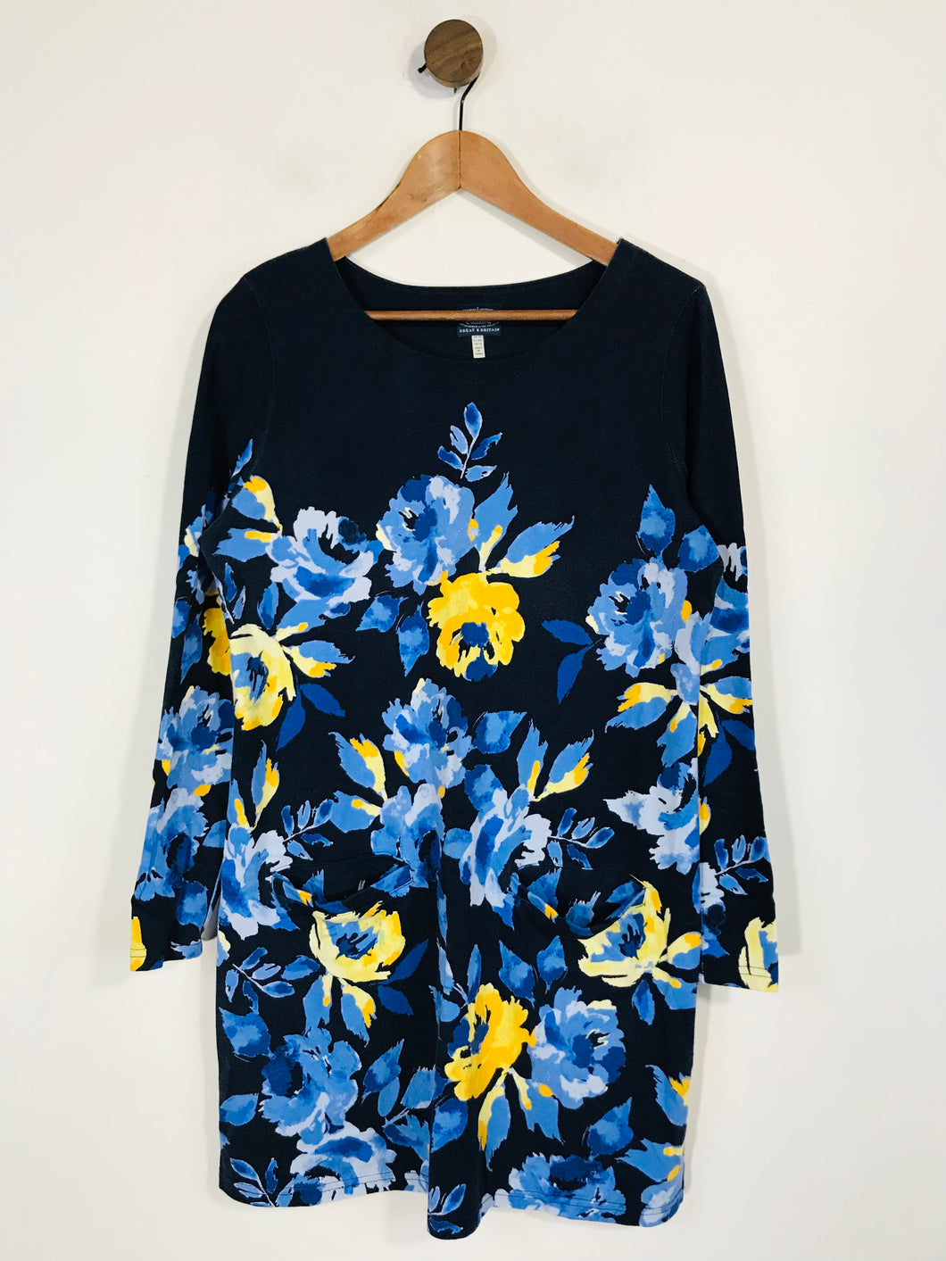 Joules Women's Floral Shift Dress | UK14 | Blue