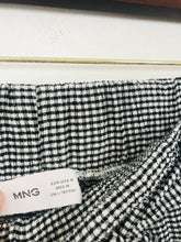 Load image into Gallery viewer, Mango Women&#39;s Check Culottes Trousers | M UK10-12 | Grey
