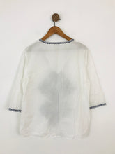 Load image into Gallery viewer, Hobbs Women&#39;s Embroidered Tunic Blouse | UK14 | White
