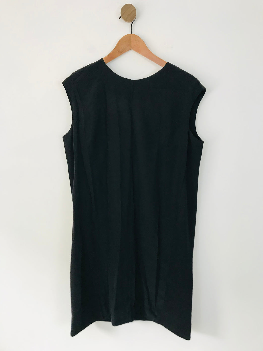 Cos Women's Silk Sleeveless Shift Dress | M UK10-12 | Black