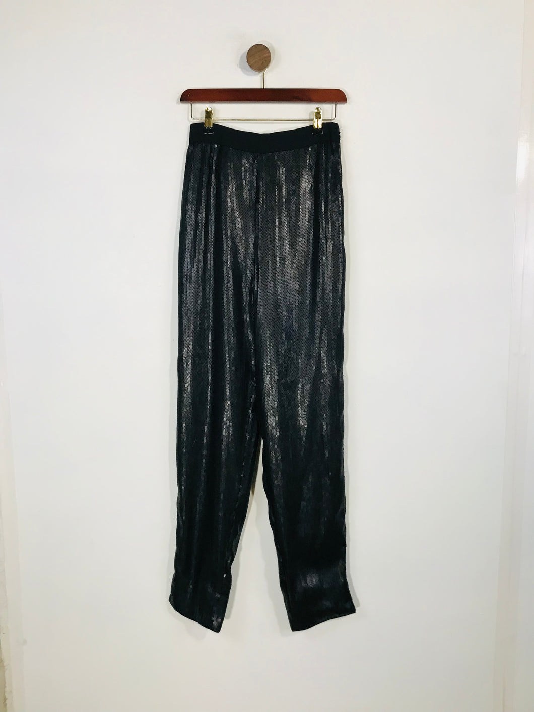 Arket Women's Sequin Casual Trousers | EU36 UK8 | Black