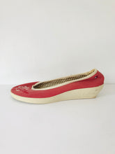 Load image into Gallery viewer, Tommy Hilfiger Women&#39;s Vintage Wedge Ballet Shoes | 40 UK7 | Pink

