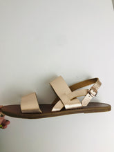 Load image into Gallery viewer, Dune Women&#39;s Metallic Strappy Sandals | EU39 UK6 | Beige
