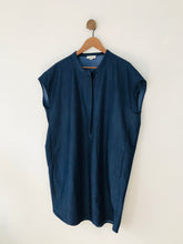 Load image into Gallery viewer, Calvin Klein Women&#39;s Sleeveless Oversized Shirt Dress | UK16 | Blue
