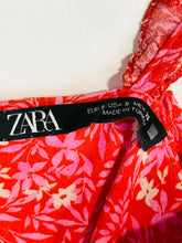Load image into Gallery viewer, Zara Women&#39;s Floral Mini Dress | S UK8 | Red
