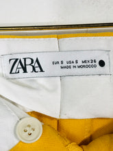 Load image into Gallery viewer, Zara Women&#39;s Wide Leg Smart Trousers | S UK8 | Yellow

