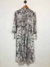 Load image into Gallery viewer, Mint Velvet Women&#39;s Snakeskin Print Midi Shirt Dress | UK8 | Beige

