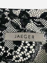 Load image into Gallery viewer, Jaeger Women’s 100% Silk Lace Print Skirt | UK14 | Black
