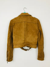 Load image into Gallery viewer, Stradivarius Womens Leather Look Biker Jacket | S | Brown
