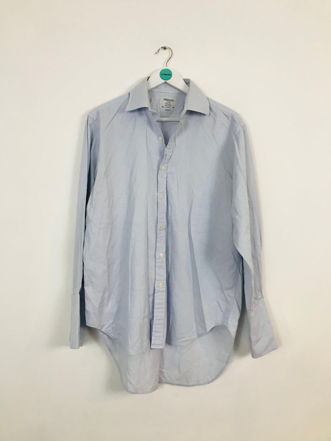 T.M.Lewin Men’s Button Up Shirt | 16.5 L | Blue