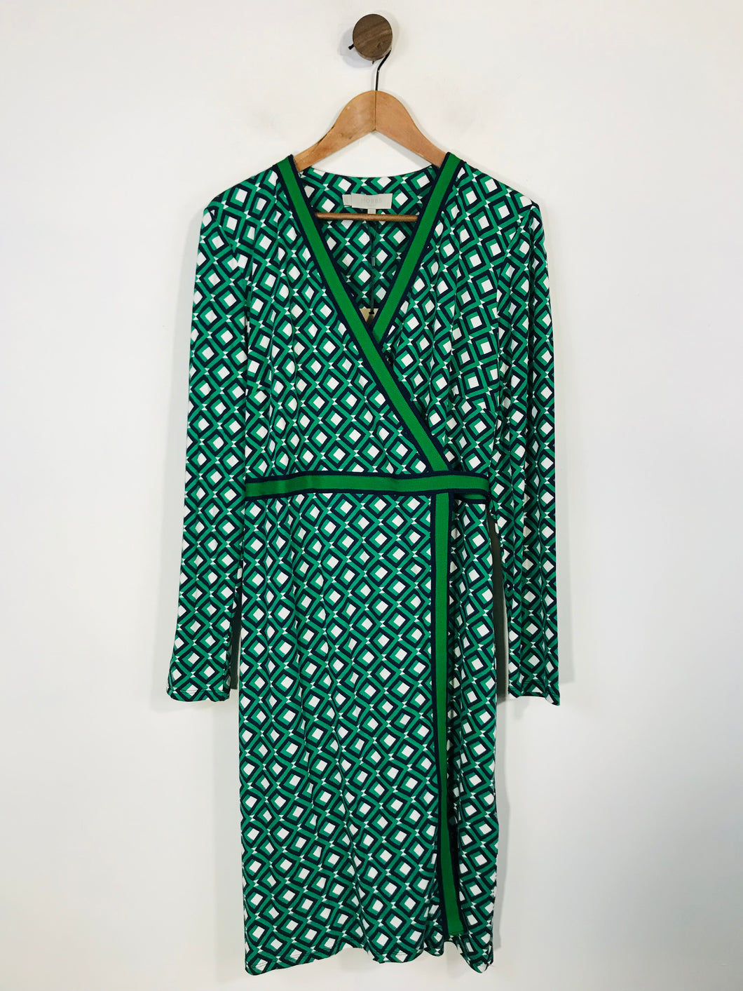 Hobbs Women's Long Sleeve Wrap Dress NWT | UK16 | Green