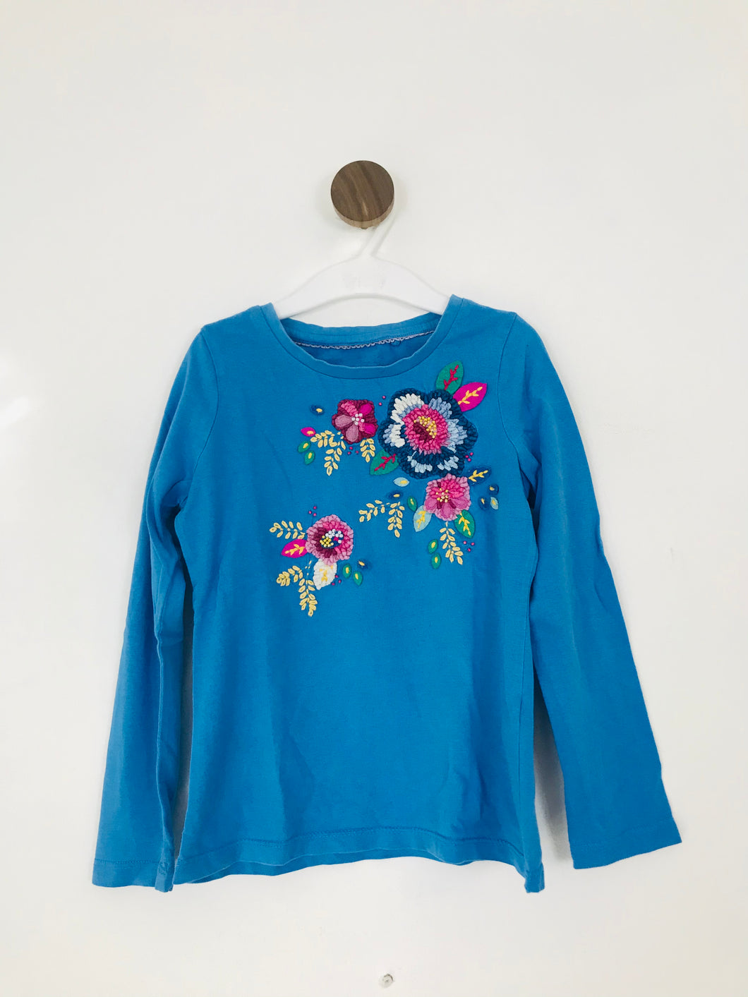 Monsoon Kid’s Embroidered Long Sleeve T-Shirt | 3-4 Years | Blue