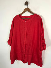 Load image into Gallery viewer, Rosso35 Women&#39;s Linen Tunic Blouse | EU42 UK14 | Red
