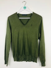 Load image into Gallery viewer, Ralph Lauren Womens V-neck Jumper | UK12 | Green
