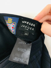 Load image into Gallery viewer, Jaeger Men’s Stripe Wool Suit Trousers | 34S | Navy Blue

