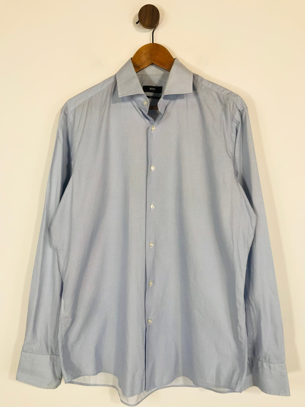 Hugo Boss Men's Smart Button-Up Shirt | 41 L | Blue