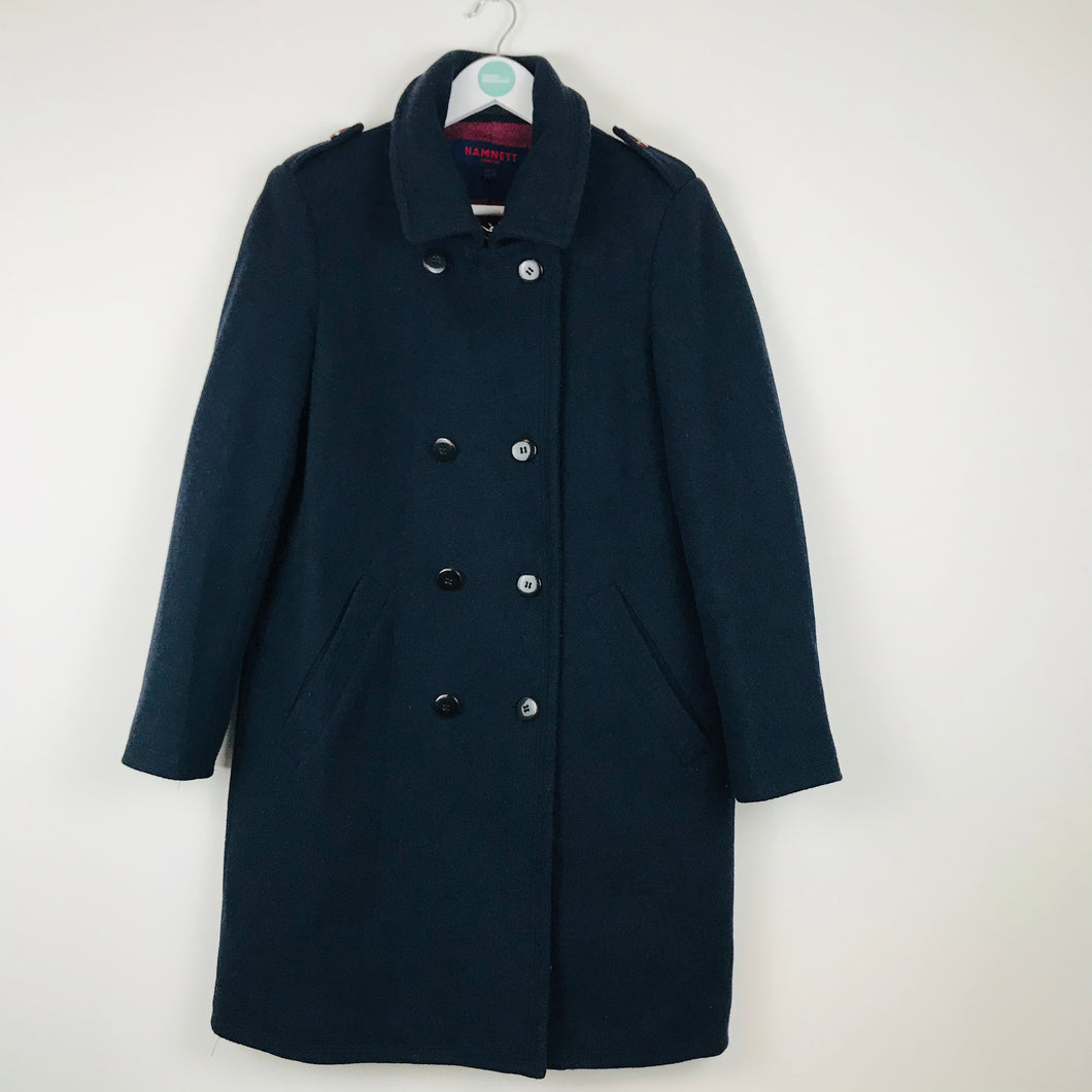 Hamnett Womens Pea Coat | UK 14 | Navy Blue