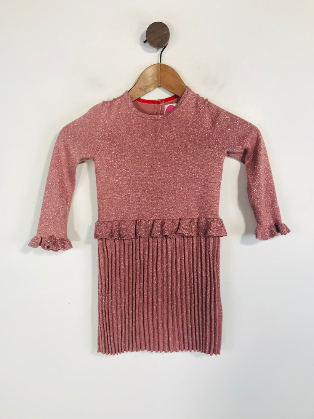 Mini Boden Kid's Knit Pleated A-Line Dress | 4-5 years | Pink
