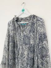 Load image into Gallery viewer, Boden Women’s Floral Silk Oversized Blouse | S UK 8-10 | Blue

