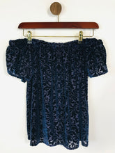 Load image into Gallery viewer, Hollister Women&#39;s Velvet Off The Shoulder Blouse | S UK8 | Blue
