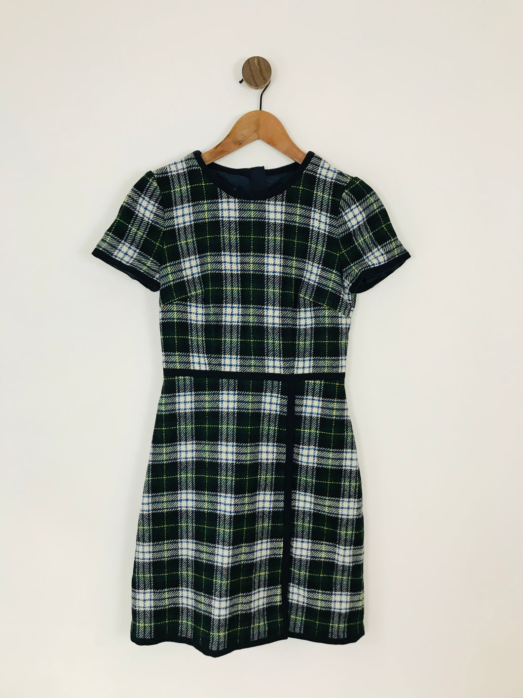 Hobbs Women’s Wool Tartan Check Aline Dress | UK8 | Blue