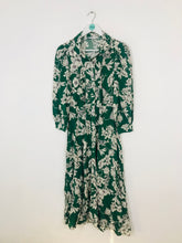 Load image into Gallery viewer, Zara Women’s Floral Print Maxi Shift Dress | UK10-12 | Green
