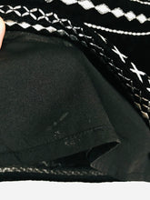 Load image into Gallery viewer, Dodo Baror Women&#39;s Velvet Embroidered Mini Skirt | EU40 UK12 | Black

