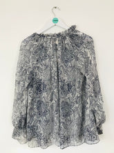 Load image into Gallery viewer, Boden Women’s Floral Silk Oversized Blouse | S UK 8-10 | Blue
