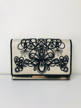 Load image into Gallery viewer, Karen Millen Women&#39;s Floral Embroidered Clutch Bag | White
