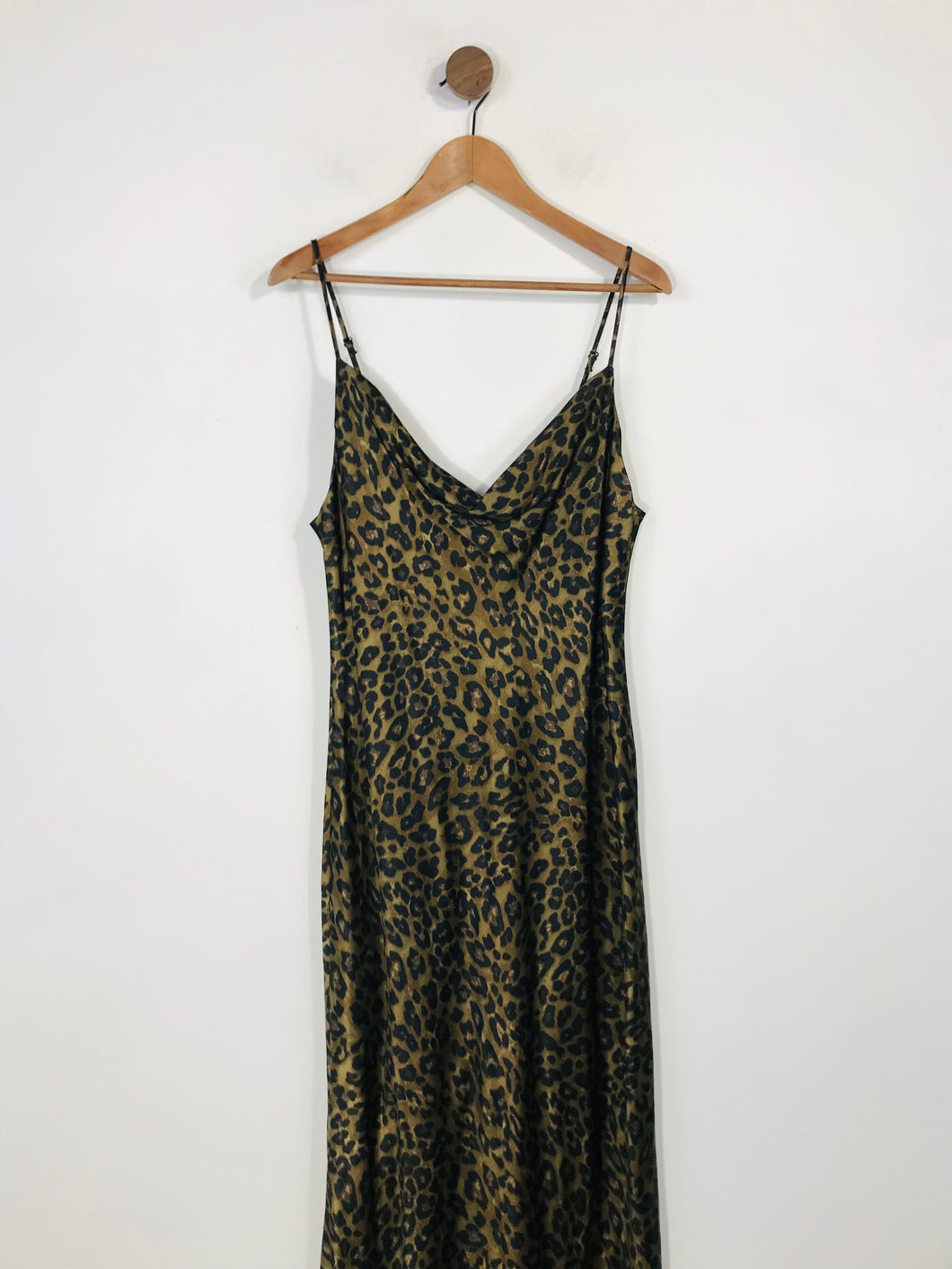 Zara Women's Leopard Print Midi Dress | XL UK16 | Multicoloured
