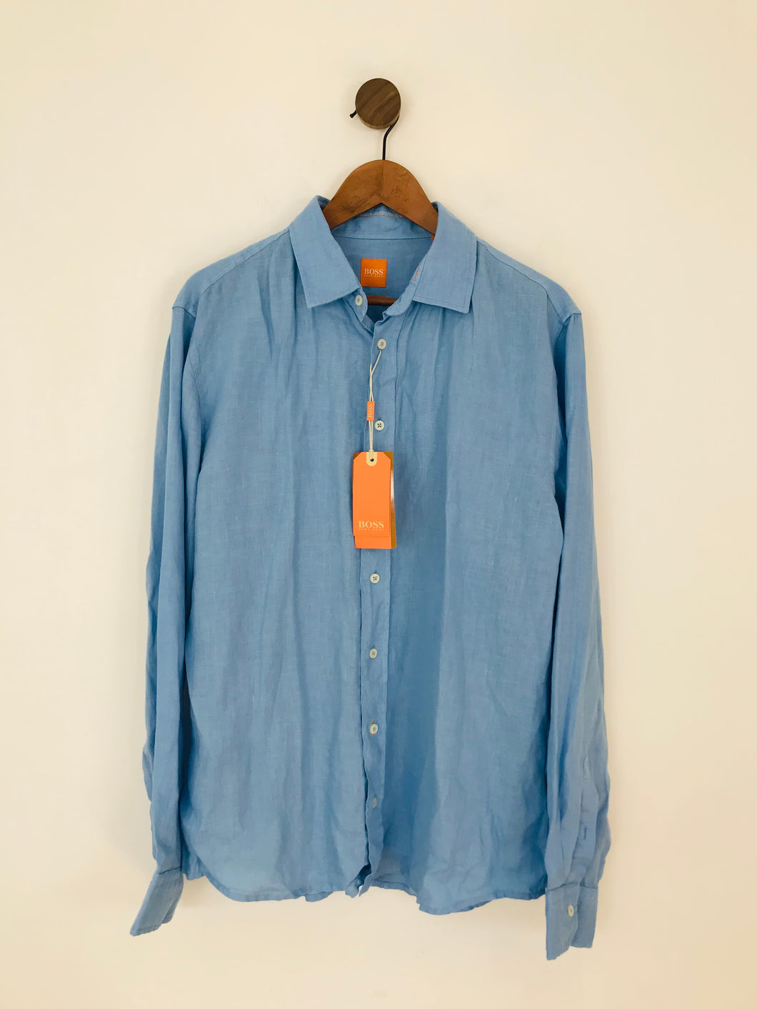 Hugo Boss Men’s Lightweight Linen Shirt NWT | XL | Blue