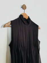 Load image into Gallery viewer, Elíta Women&#39;s Pleated Sheer Blouse | UK14 | Brown
