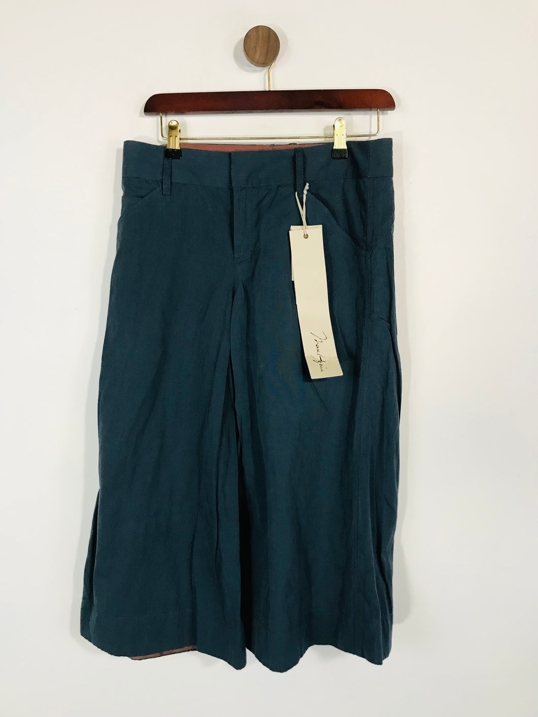 Max Azria Women's Cotton Crop Culottes Trousers NWT | US4 UK8 | Blue