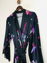 Load image into Gallery viewer, B by Ted Baker Women&#39;s Floral Satin Dressing Gown NWT | UK8-10 | Black
