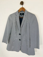 Load image into Gallery viewer, Viyella Women&#39;s Striped Petite Blazer Jacket | UK10 | Blue
