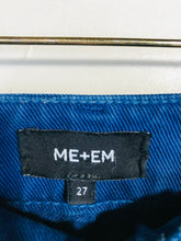 Load image into Gallery viewer, ME+EM Women&#39;s Wide Leg Jeans | W27 UK8-10 | Blue
