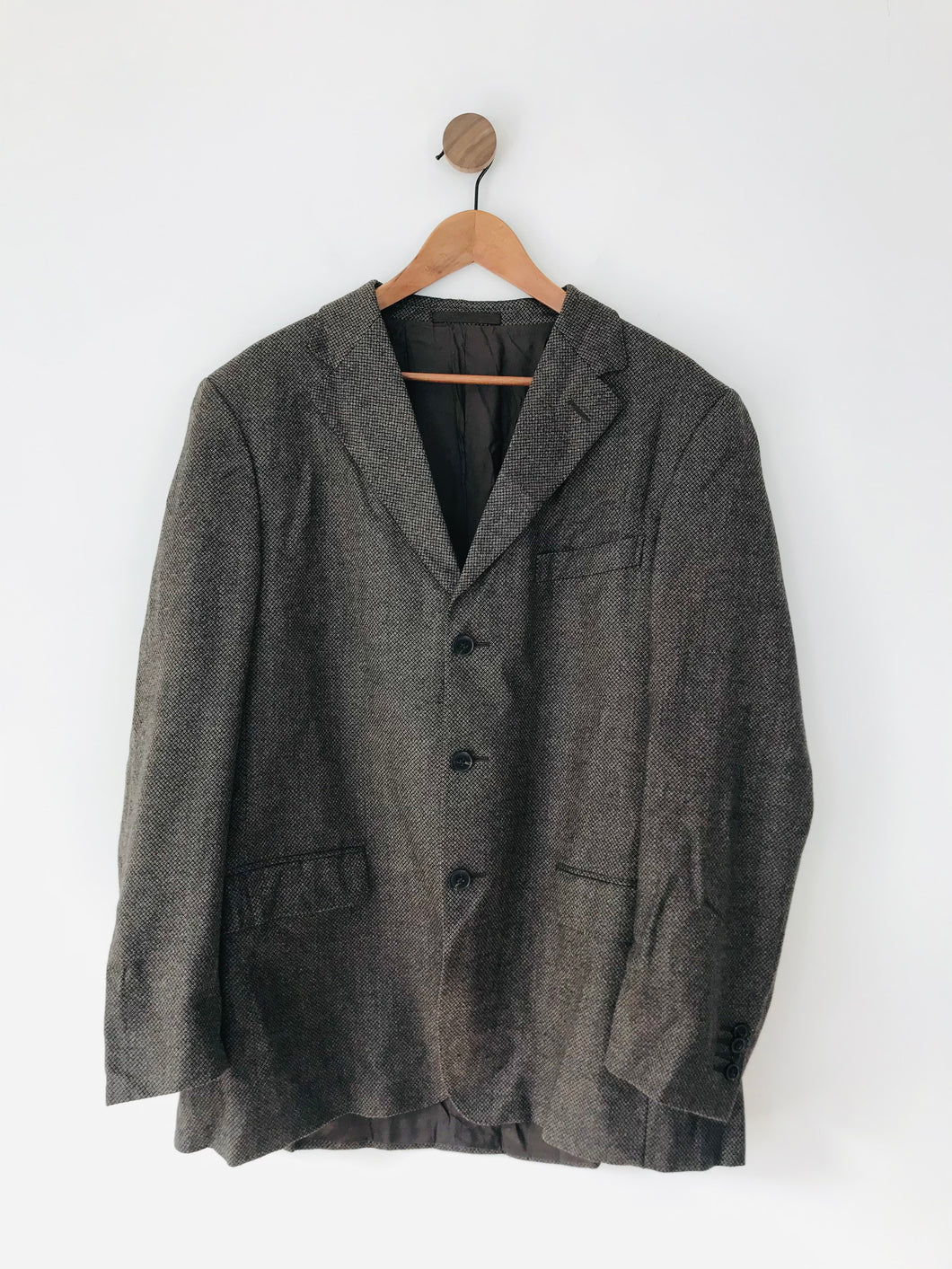 Zegna Men’s Wool Blazer Suit Jacket | 46 XL | Brown