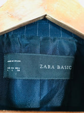 Load image into Gallery viewer, Zara Women&#39;s Striped Blazer Jacket | L UK14 | Blue
