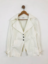 Load image into Gallery viewer, Tenax Women&#39;s Fitted Oversized Collar Blazer Jacket | UK10 | White

