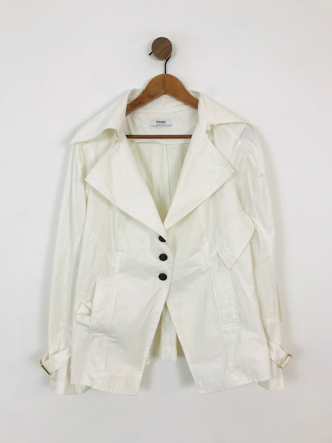 Tenax Women's Fitted Oversized Collar Blazer Jacket | UK10 | White