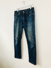 Load image into Gallery viewer, Levi’s Men’s 508 Distressed Ripped Straight Jeans | 32 | Washed Blue
