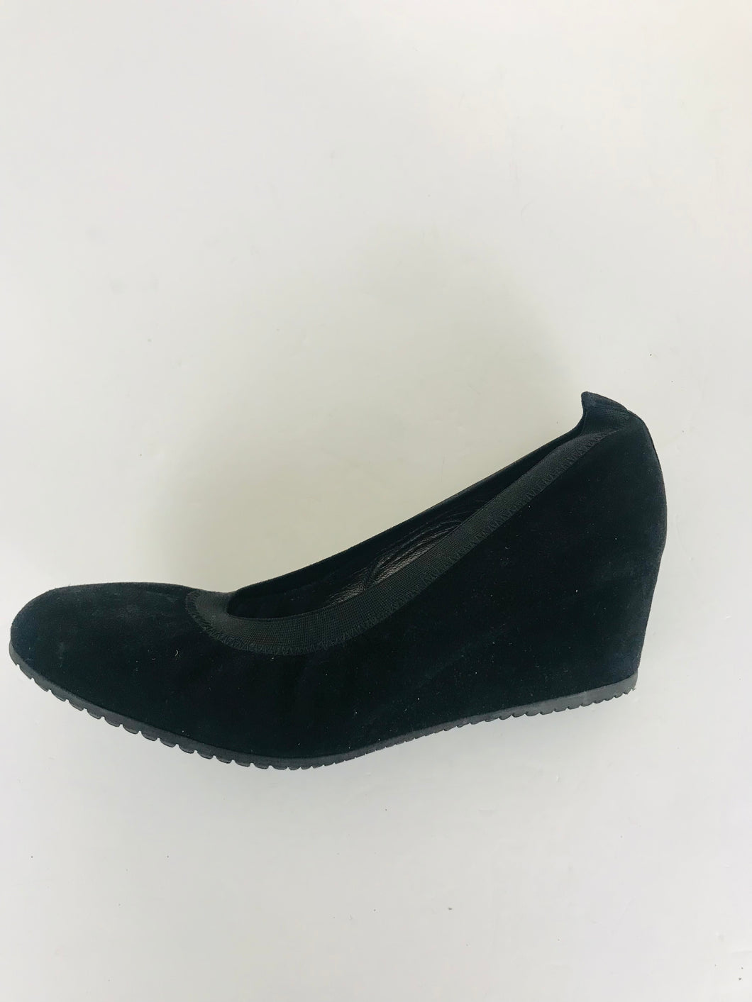 Aquatalia for Russell & Bromley Women's Suede Wedge Court Shoes | EU38.5 | Black