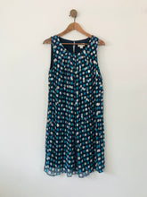 Load image into Gallery viewer, Monsoon Women&#39;s Silk Polka Dot Shift Dress | UK16 | Blue
