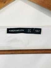Load image into Gallery viewer, Karen Millen Women&#39;s Three Quarter Length Sleeve T-Shirt | UK10 | White
