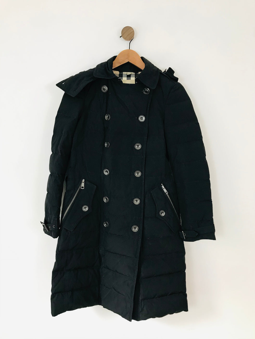 Burberry Brit Women’s Long Down Puffer Jacket Coat | S UK8 | Black