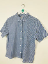 Load image into Gallery viewer, Levi’s Womens Short Sleeve Stripe Shirt | UK10 | Blue and white
