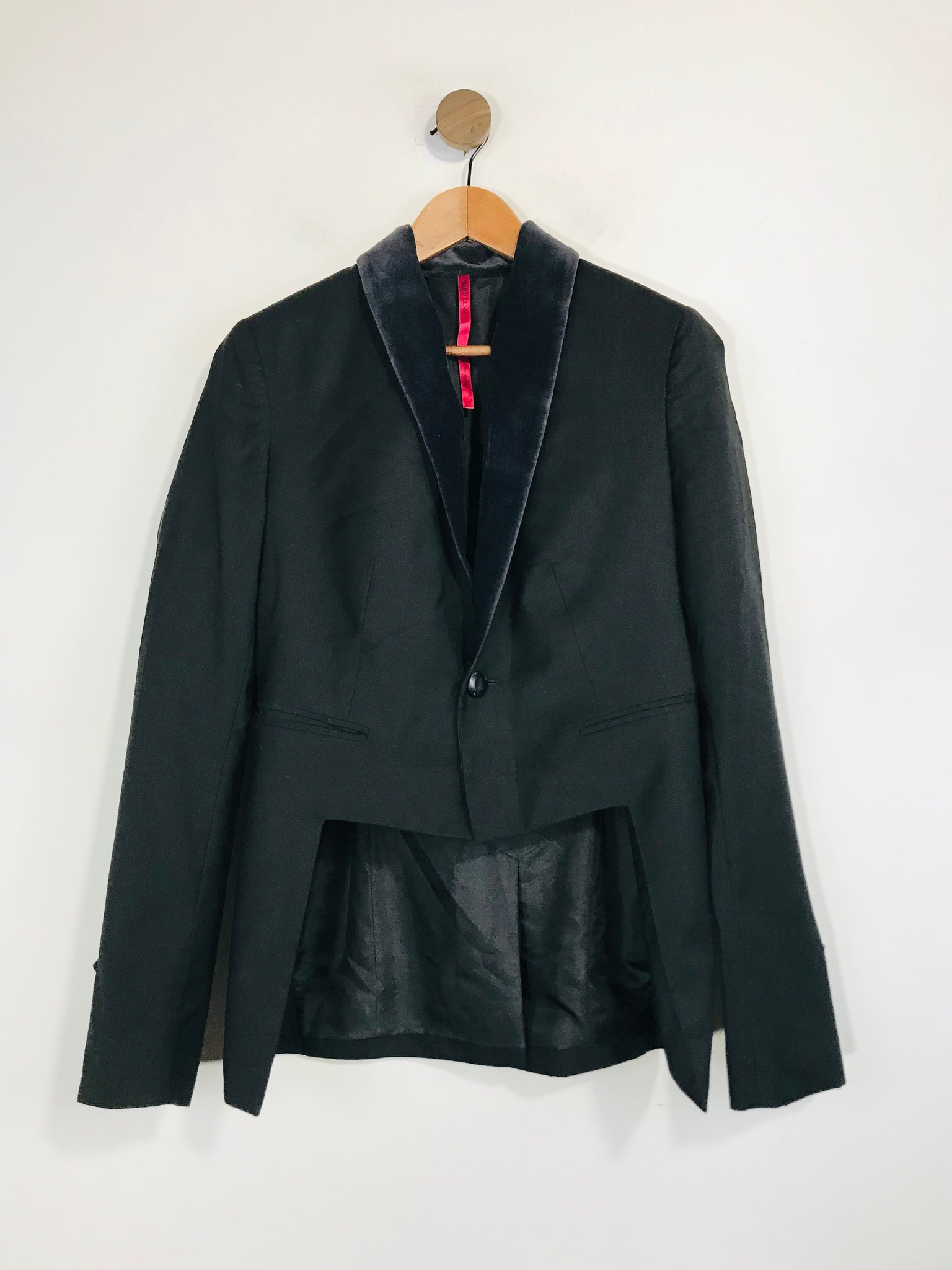 Todd Lynn Topshop Women's Wool Tailcoat Blazer Jacket | UK12 | Black