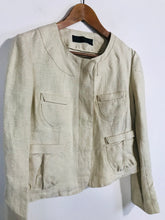 Load image into Gallery viewer, Donna Karan Women&#39;s Shimmery Blazer Jacket | UK14 | Beige
