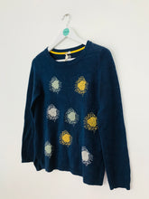 Load image into Gallery viewer, White Stuff Women’s Embroidered Jumper | UK8 | Navy Blue
